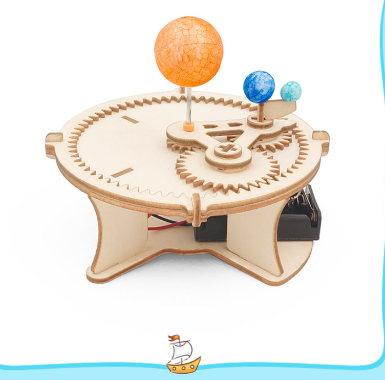 Wooden Solar System Globe Educational Puzzle for Kids